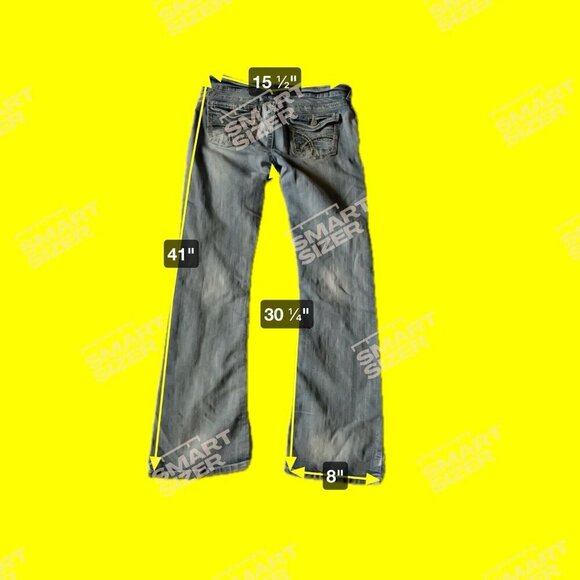 Miss Me Womens Bootcut Jeans With Embellished Pockets Size 29 Blue Denim Cotton - Picture 8 of 8